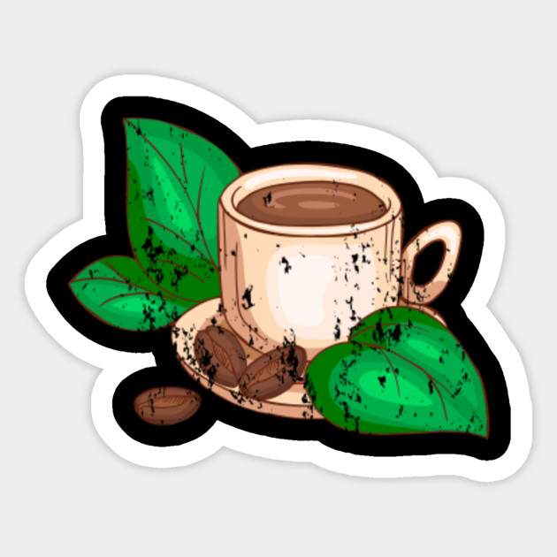 Coffee Pot Cup Breakfast Retro Vintage Grunge